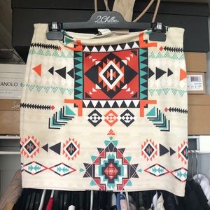 Geometric Mini Skirt